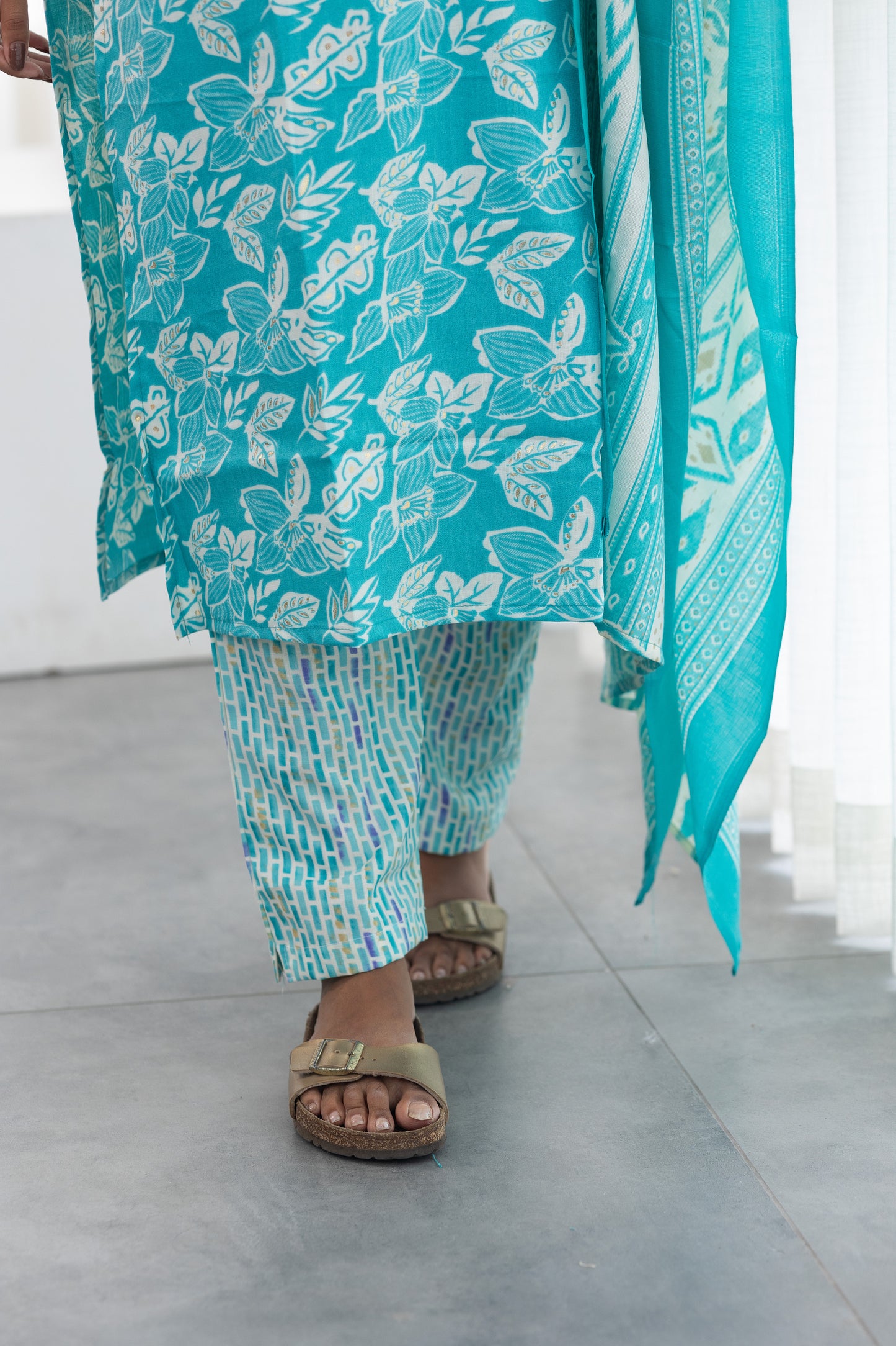 Rhea salwar set in sky green