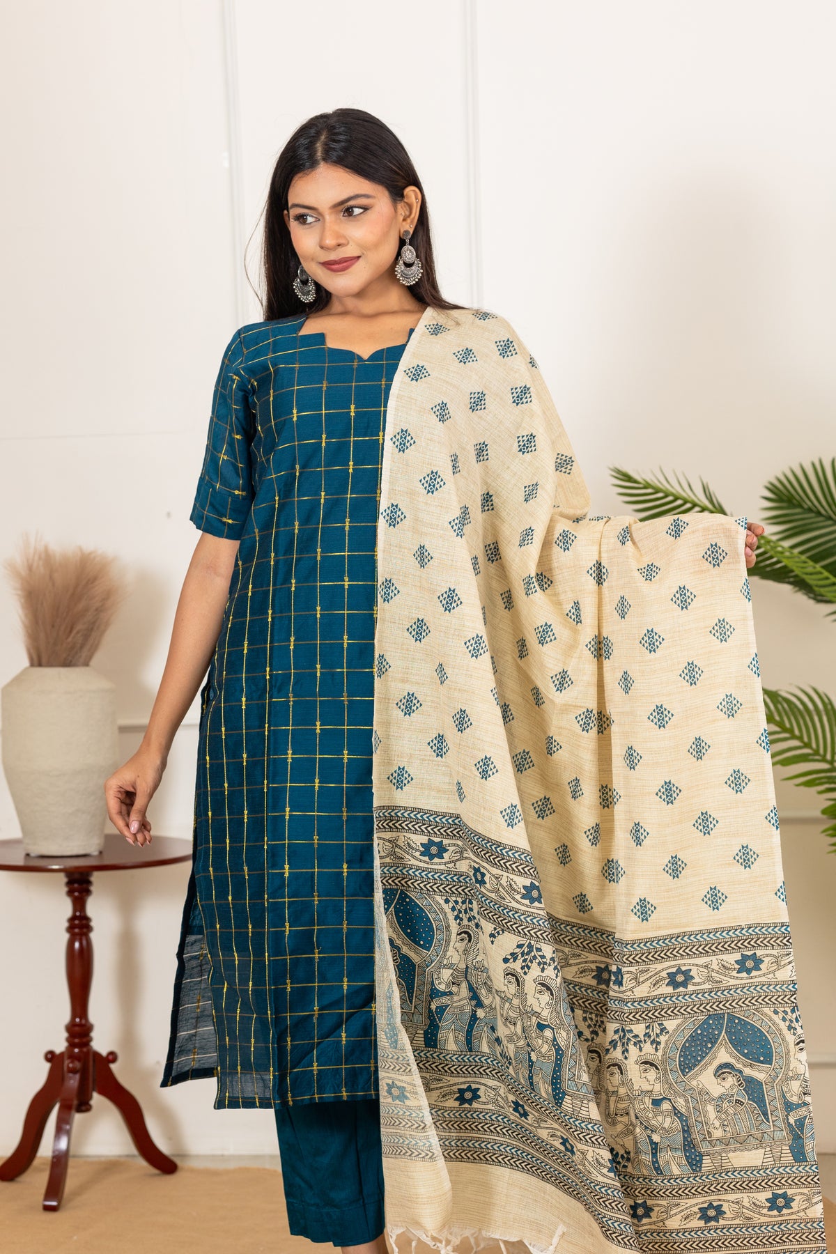 Saiyaraa salwar set in deep teal