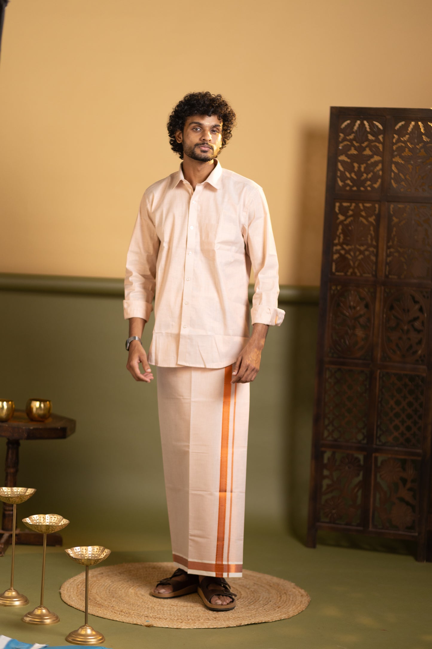 Shirt and dhoti set combo 2 - Dhoti 2 Mtr