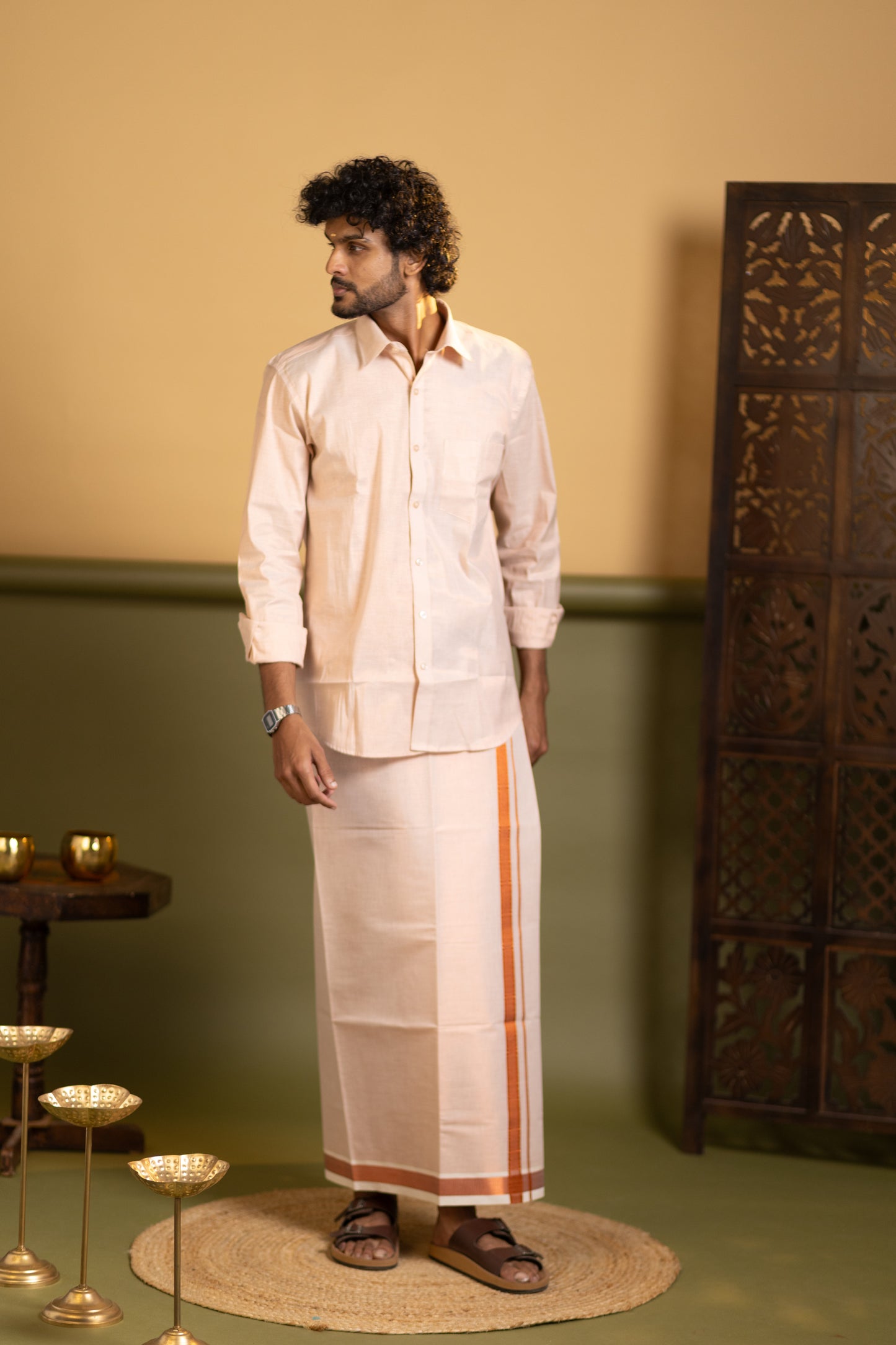 Shirt and dhoti set combo 2 - Dhoti 2 Mtr