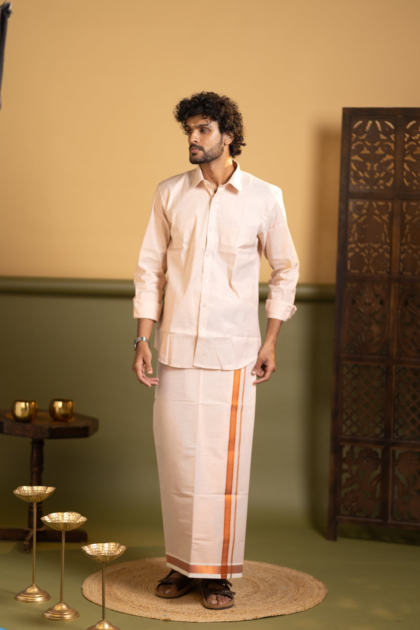 Shirt and dhoti set combo 2 - Dhoti 2 Mtr