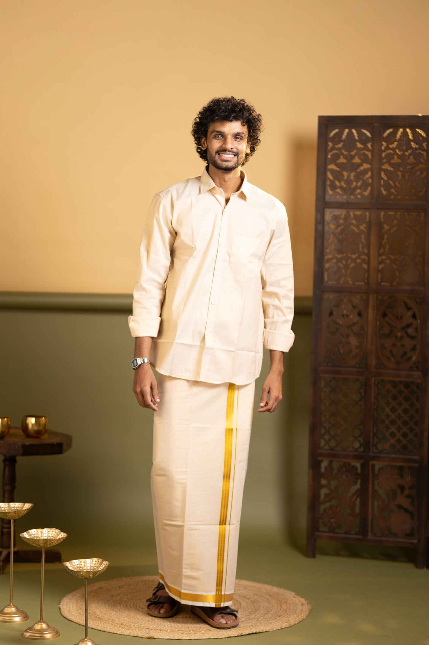 Shirt and dhoti set combo 3 - Dhoti 2 Mtr