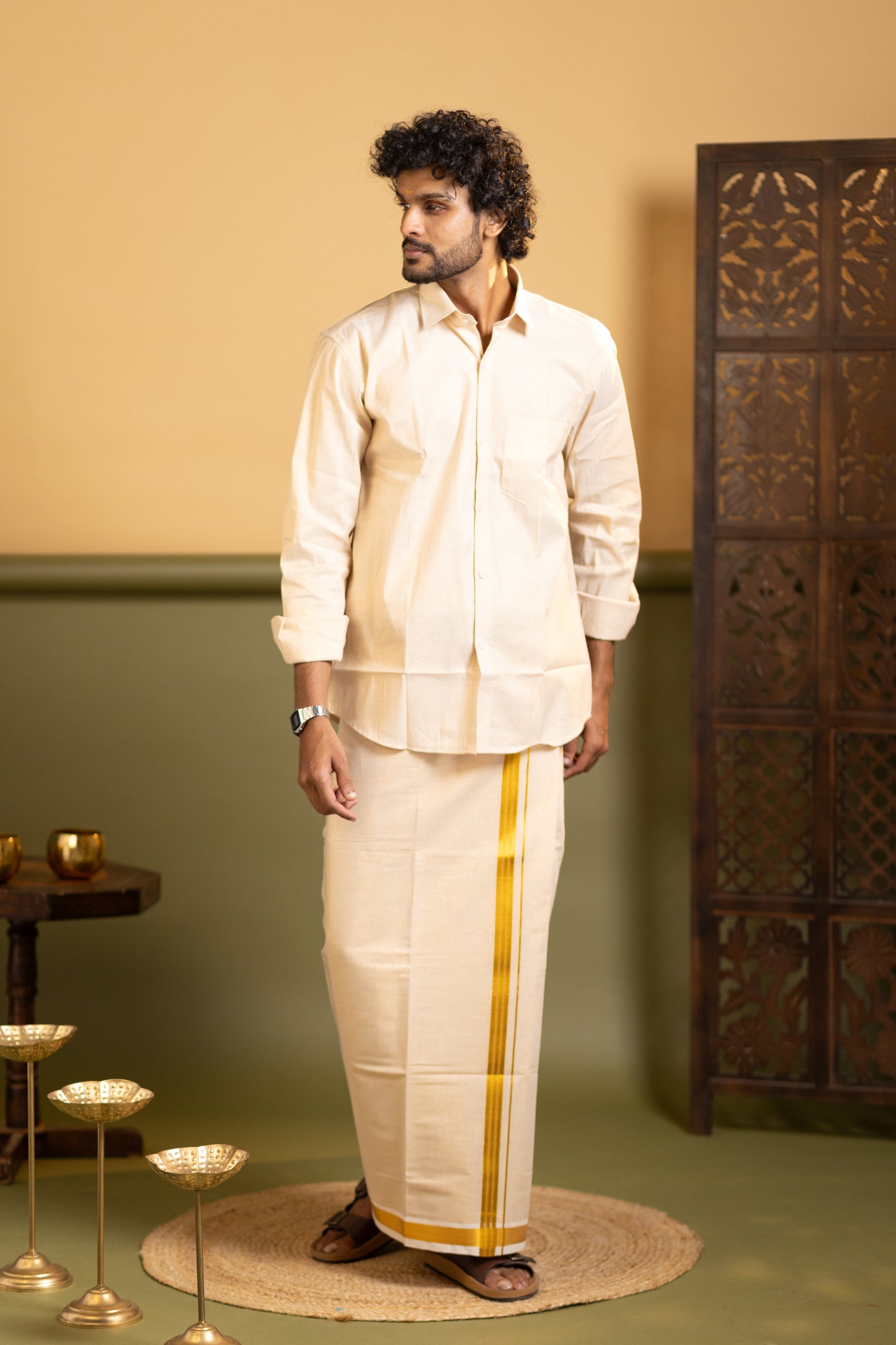 Shirt and dhoti set combo 3 - Dhoti 2 Mtr
