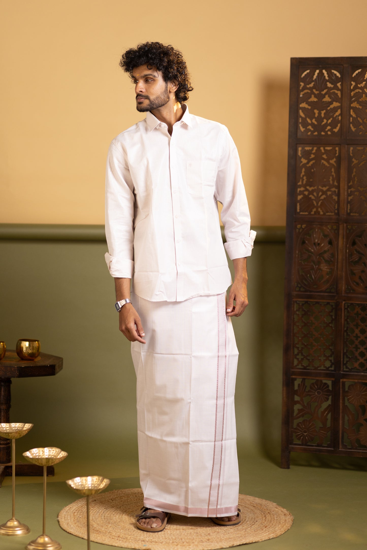 Shirt and dhoti set combo 4 - Dhoti 2 Mtr