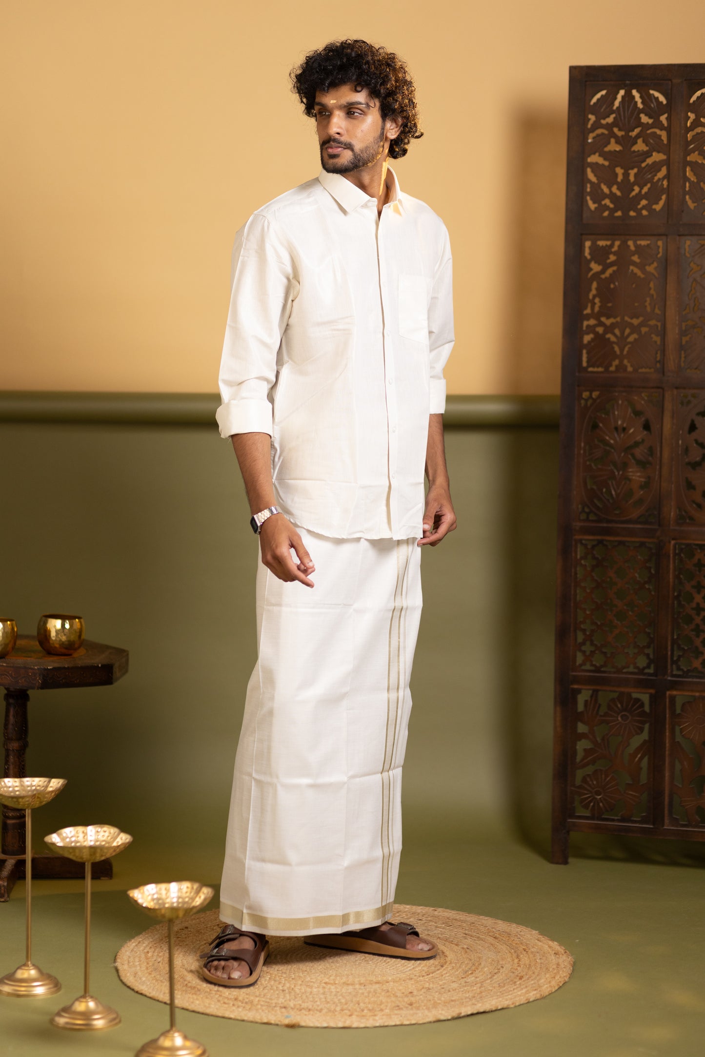 Shirt and dhoti set combo 6 - Dhoti 2 Mtr