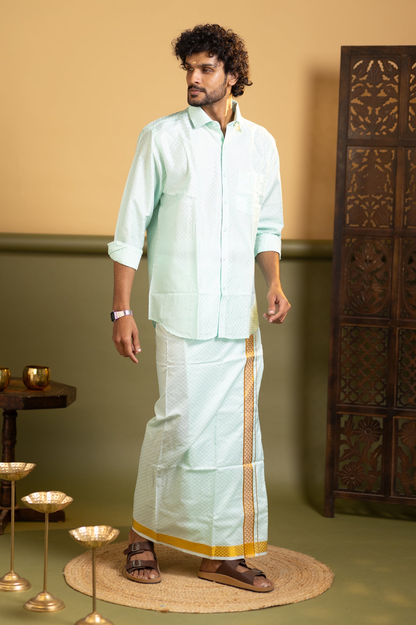 Shirt and dhoti set combo 7 - Dhoti 2 Mtr