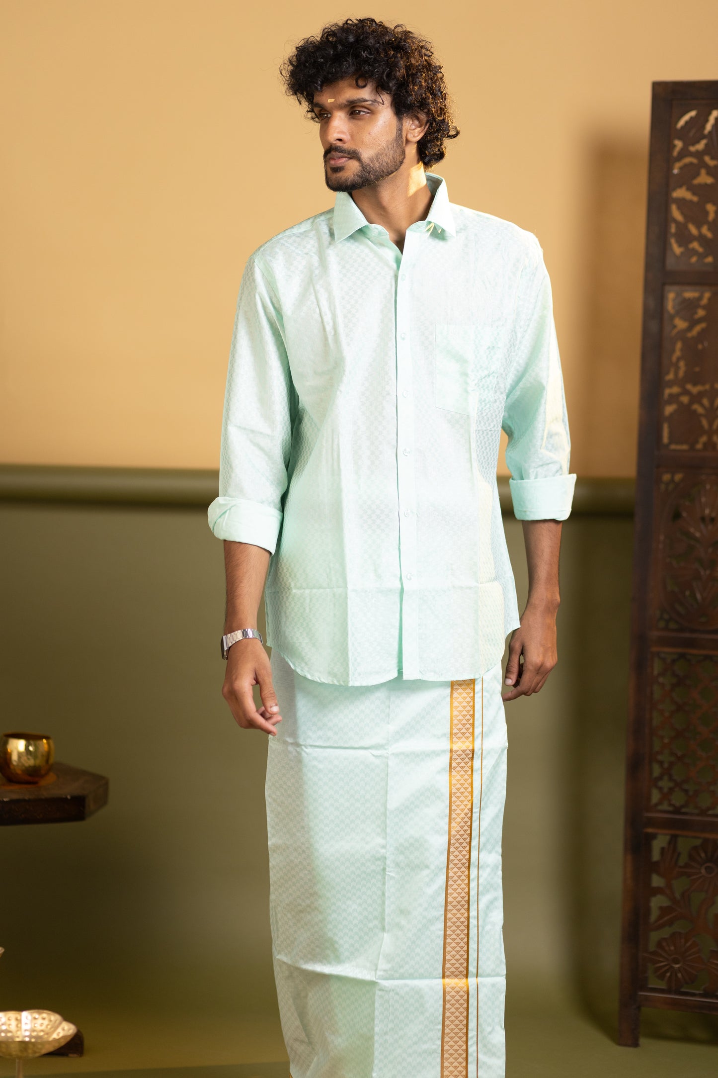 Shirt and dhoti set combo 7 - Dhoti 2 Mtr