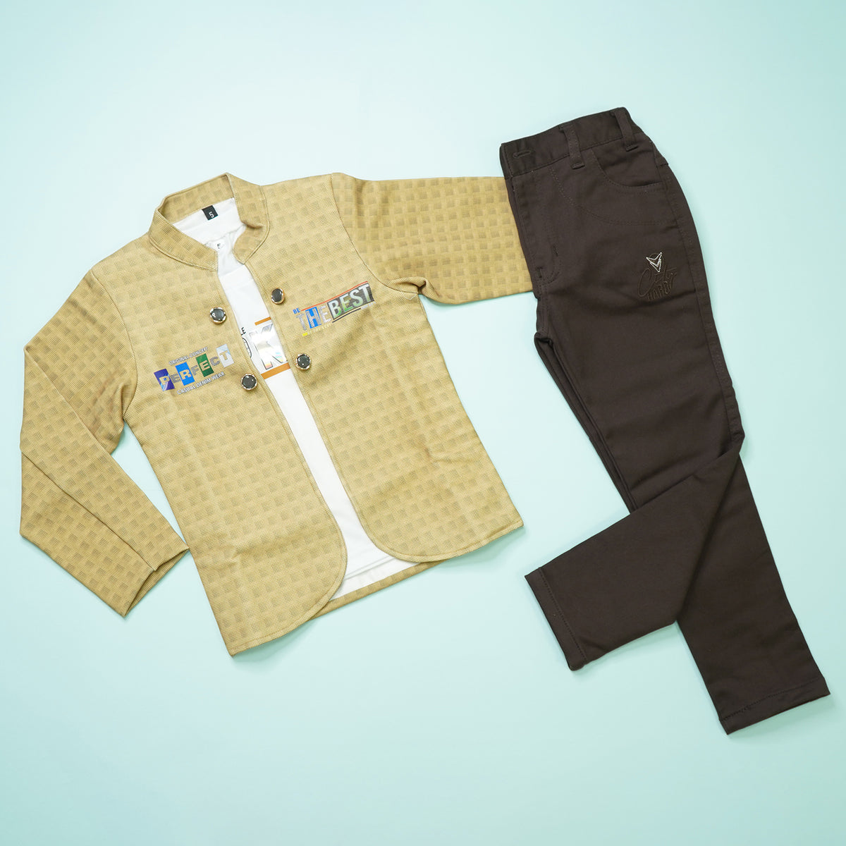 Boys Fancy Over Coat and Pant Set