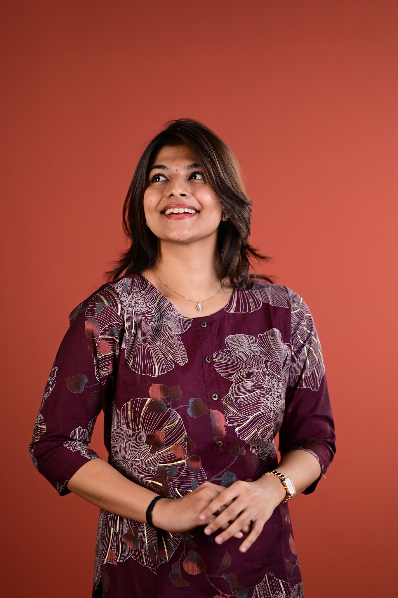 Shradha kurti set in blum in vertican fabric