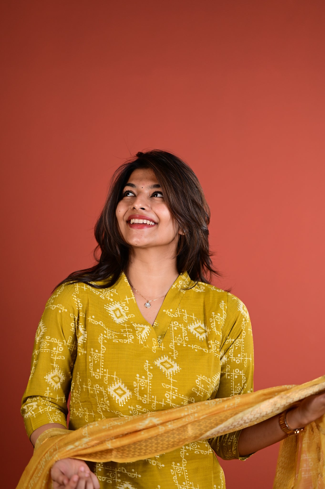 Dharshini salwar set in yellow
