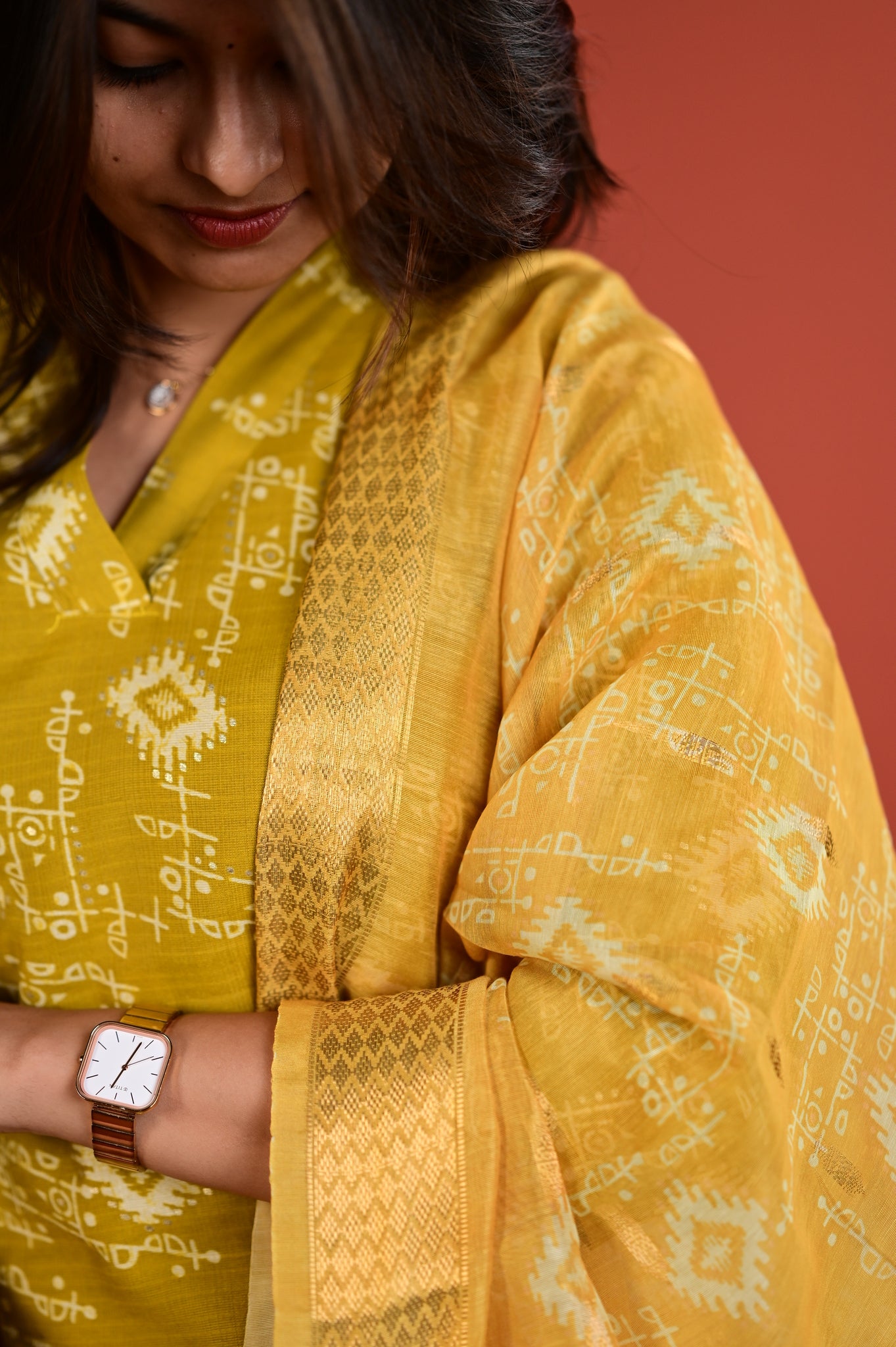 Dharshini salwar set in yellow