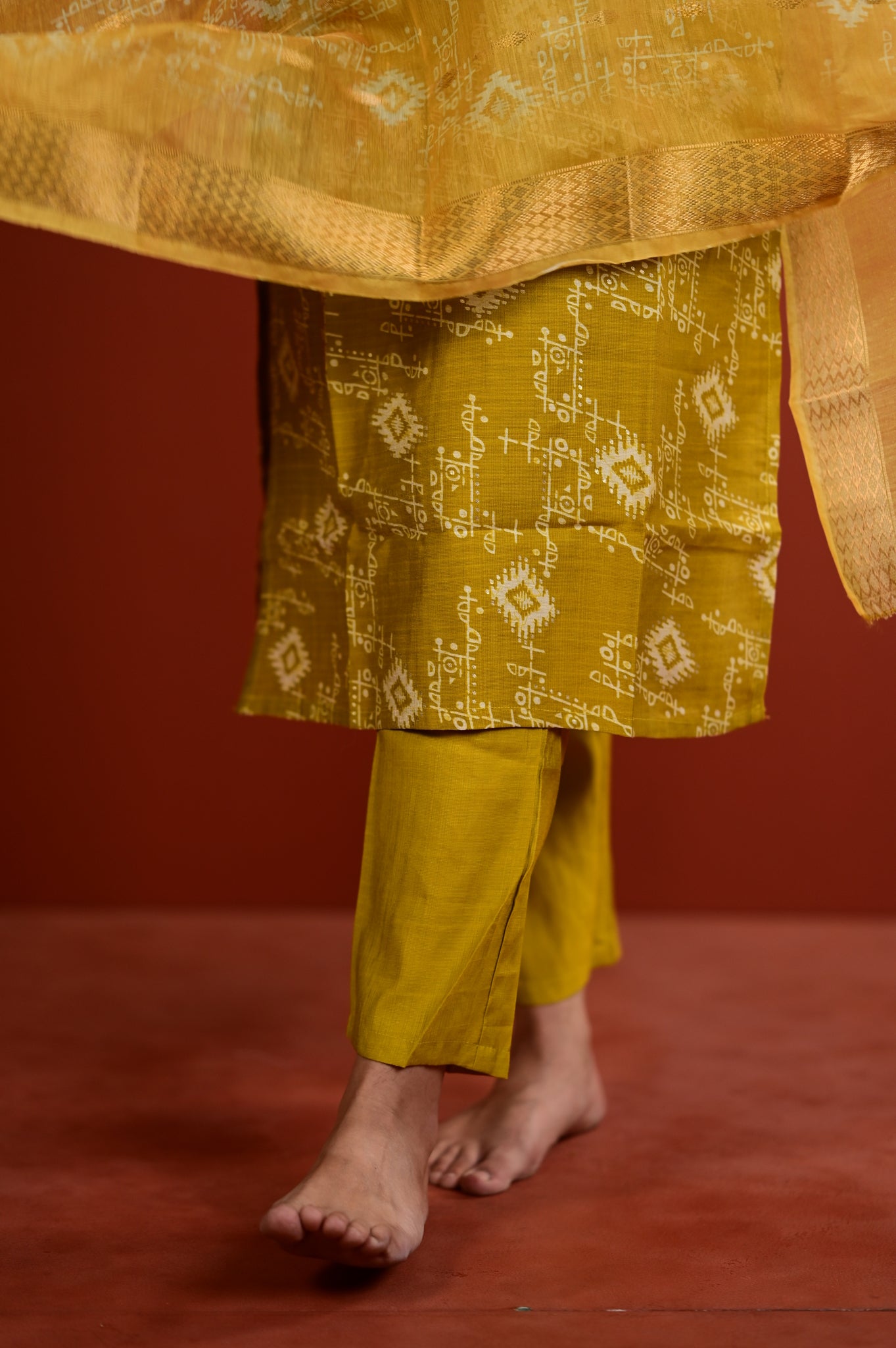 Dharshini salwar set in yellow