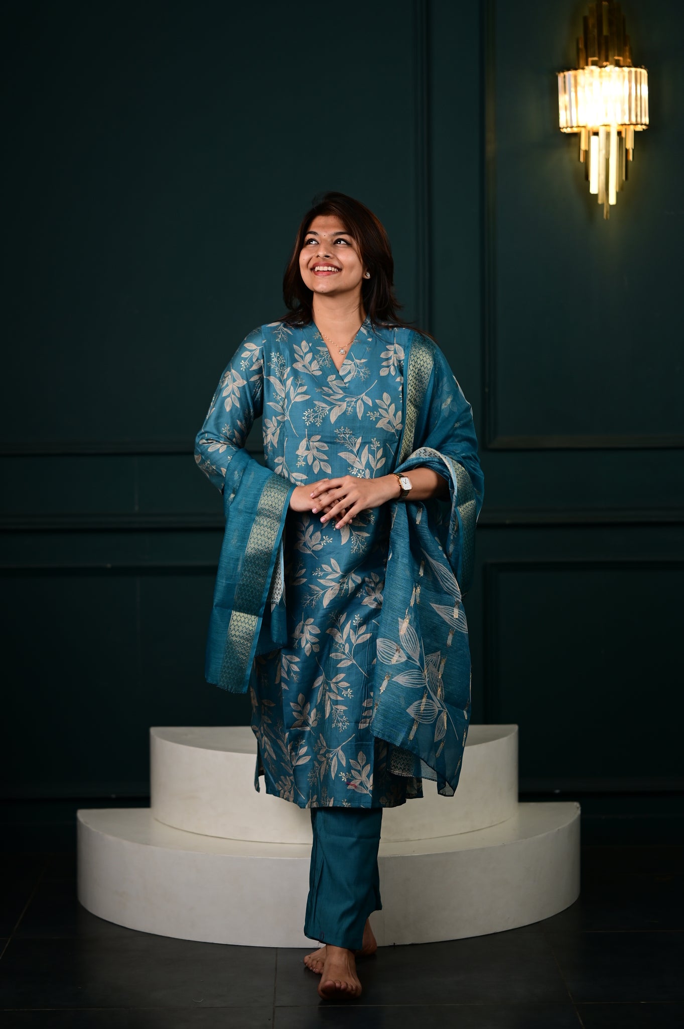 Hasini salwar set in blue