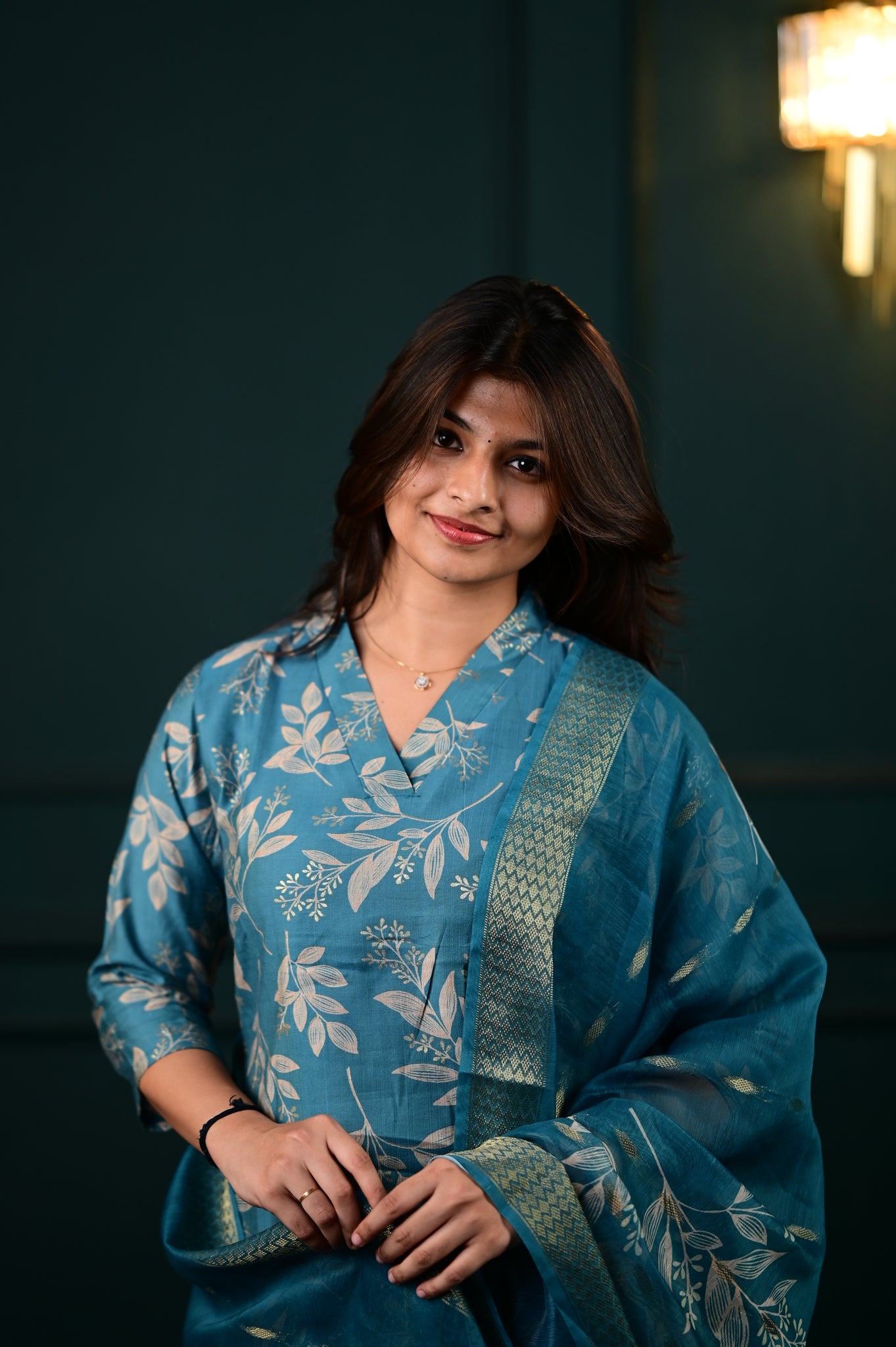 Hasini salwar set in blue