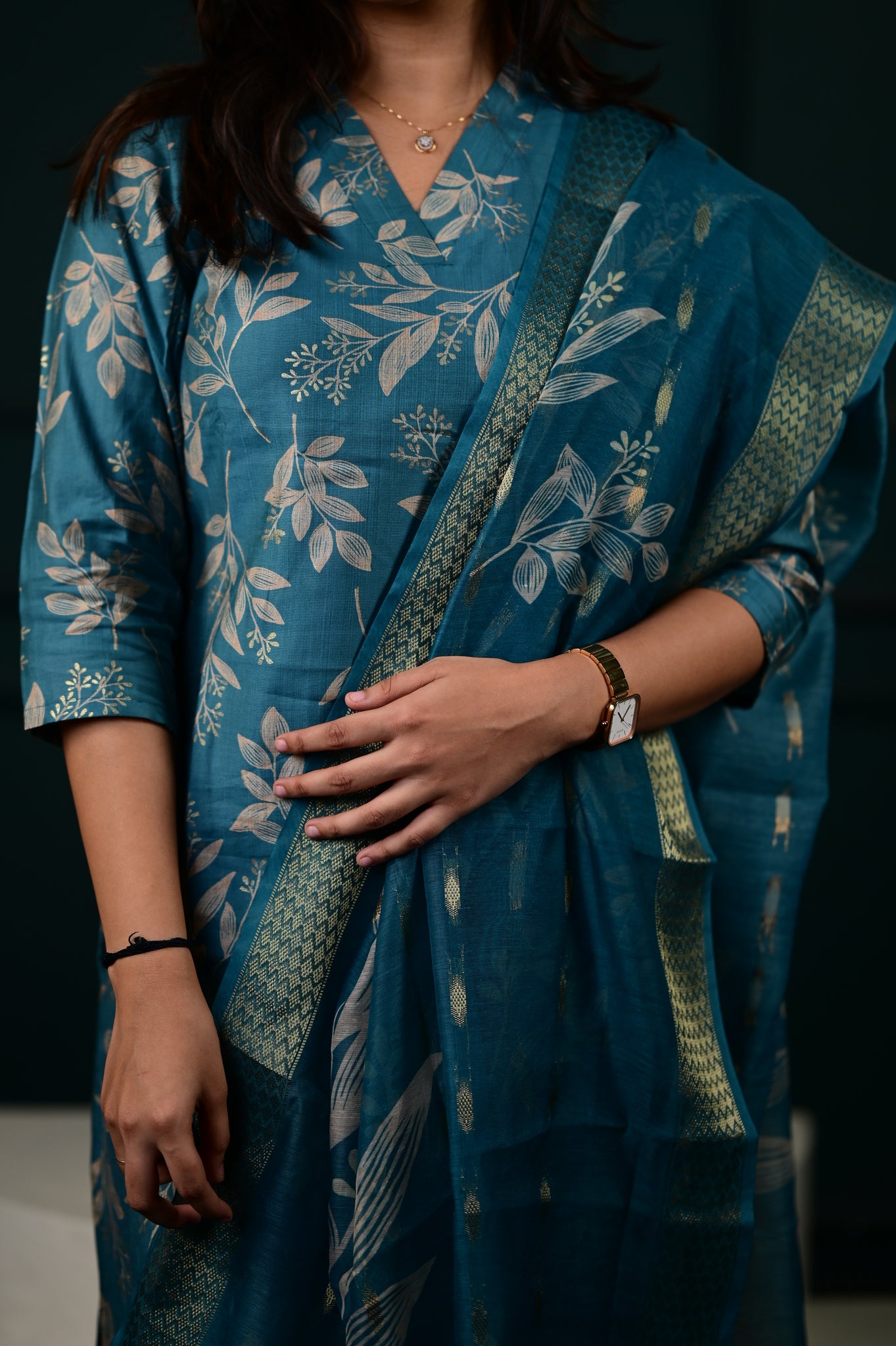 Hasini salwar set in blue