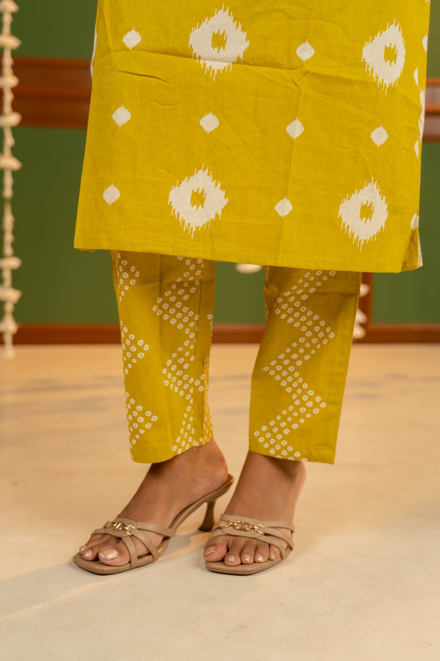 Sitara salwar set in Mustard yellow