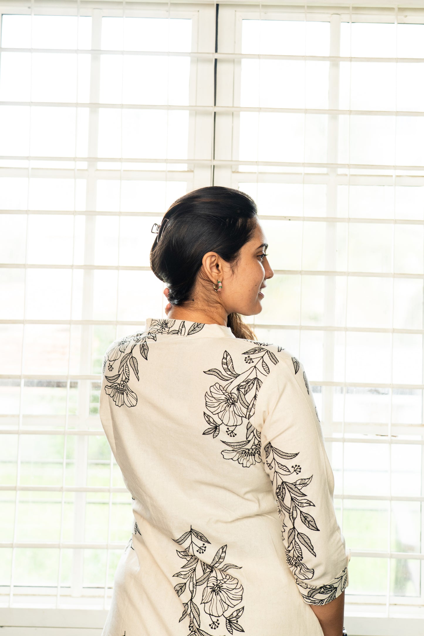 Raga floral pattern salwar set in offwhite