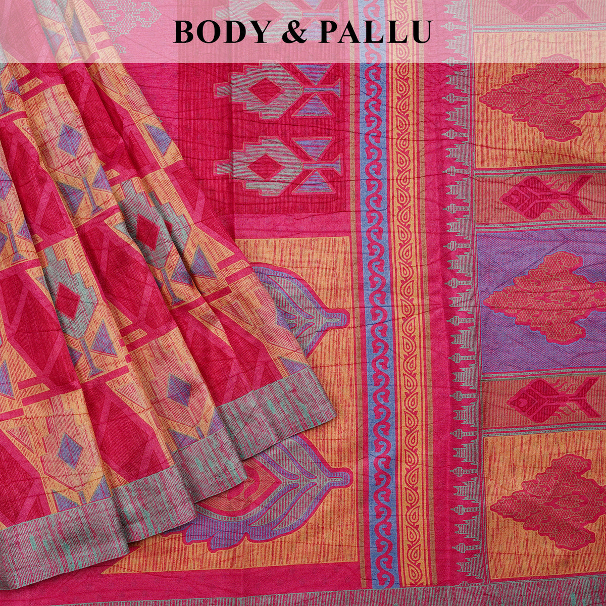 Synthetic Printed Saree