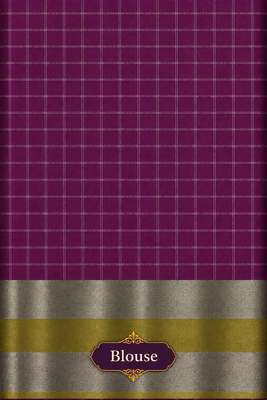 Plum and Antique Gold Arani Silk Saree