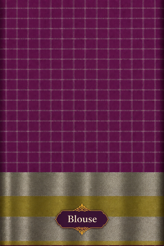 Plum and Antique Gold Arani Silk Saree