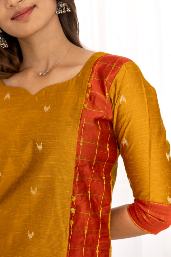 Deshna salwar set in golden mustard