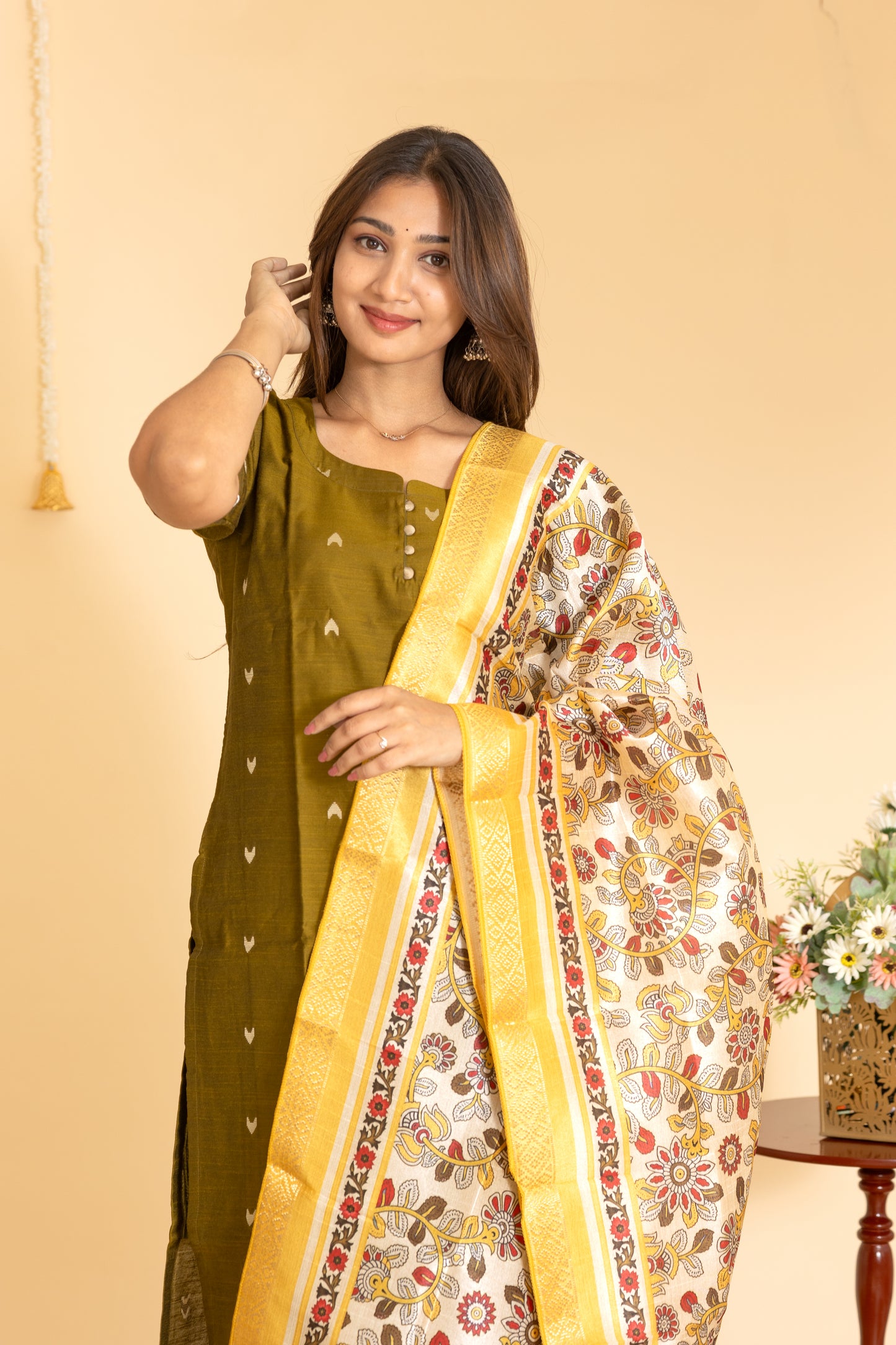 Shalini salwar set in moss green