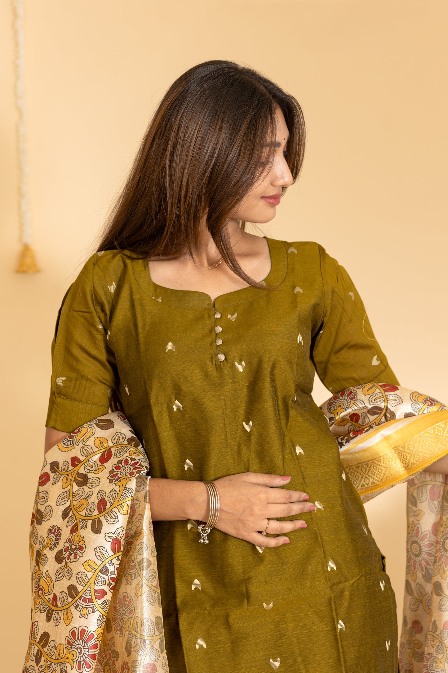 Shalini salwar set in moss green
