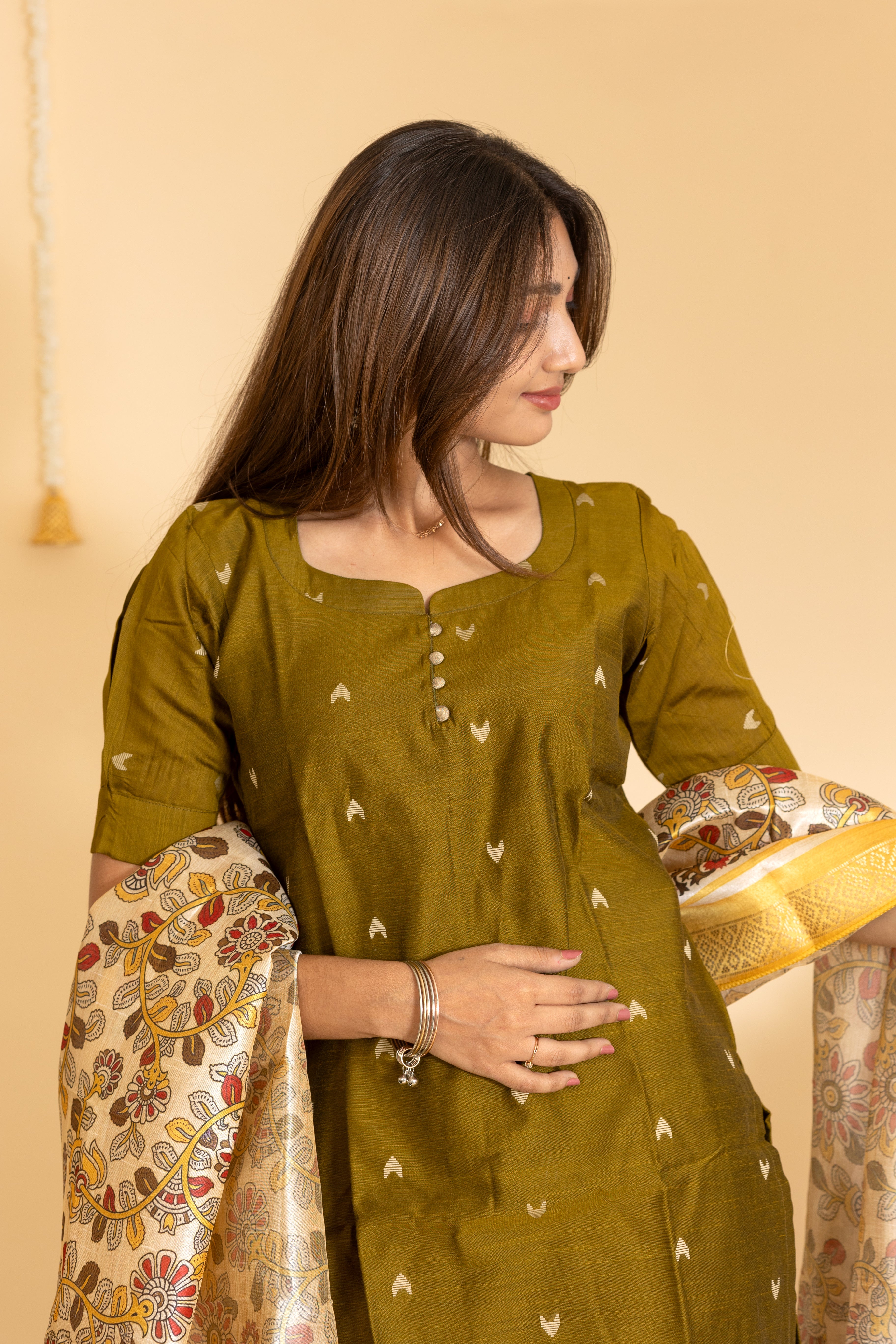 Shalini salwar set in moss green