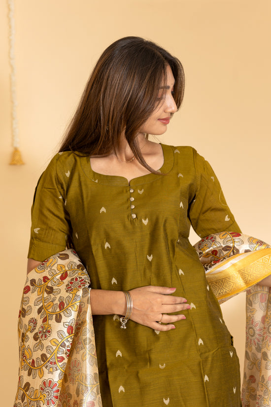 Shalini salwar set in moss green