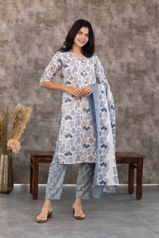 Oviya two tone salwar set in Indigo