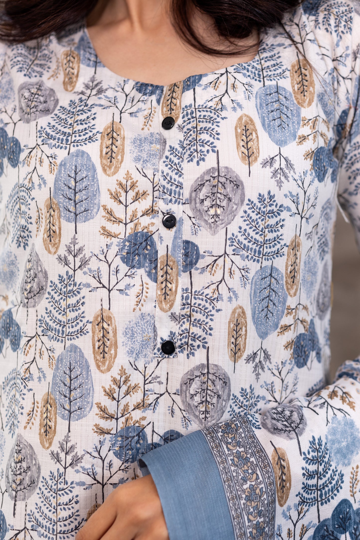 Oviya two tone salwar set in Indigo