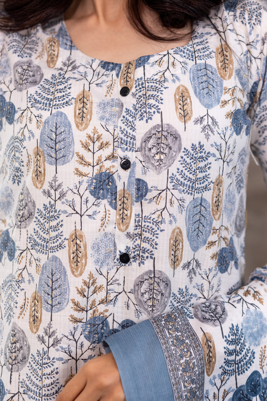 Oviya two tone salwar set in Indigo