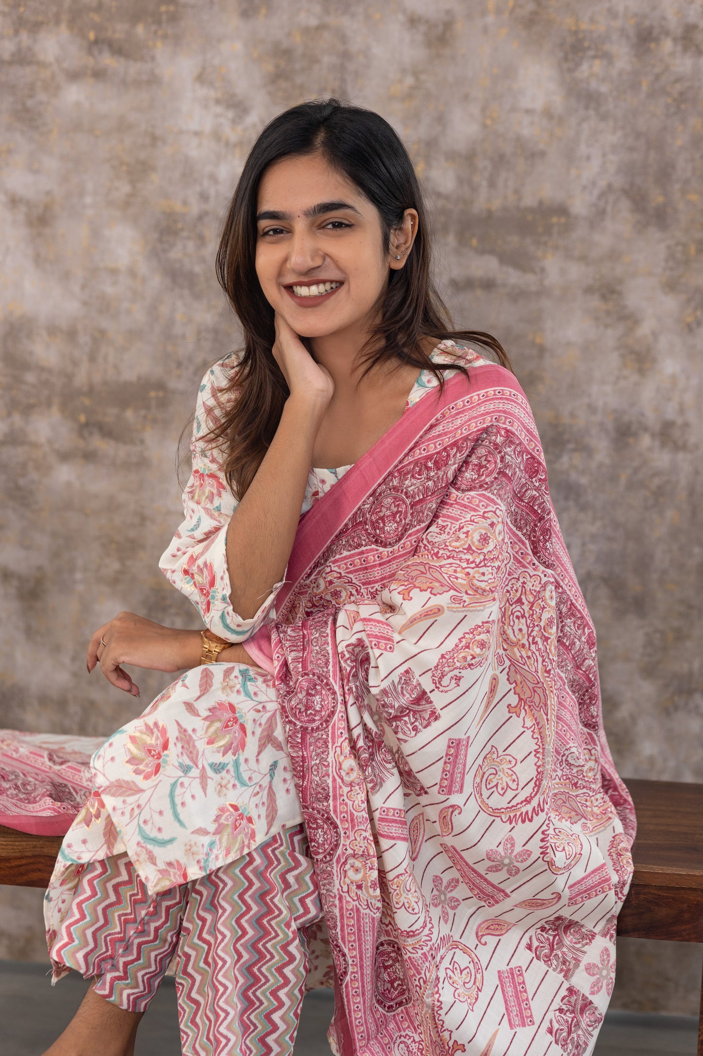 Hridaya salwar set in pink