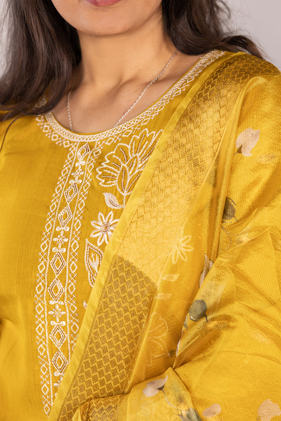 Alia salwar set in mustard yellow