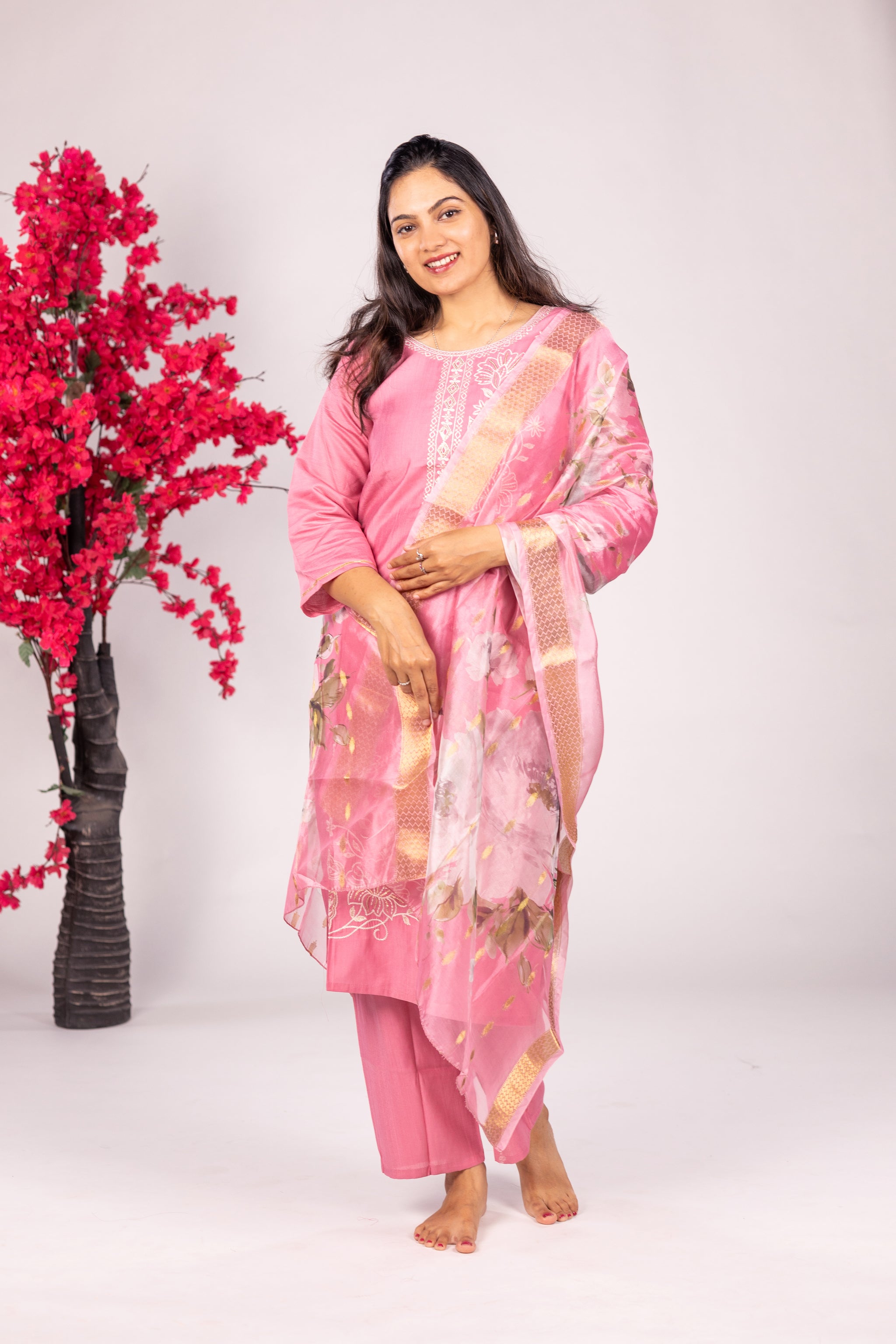 Alia salwar set in pink