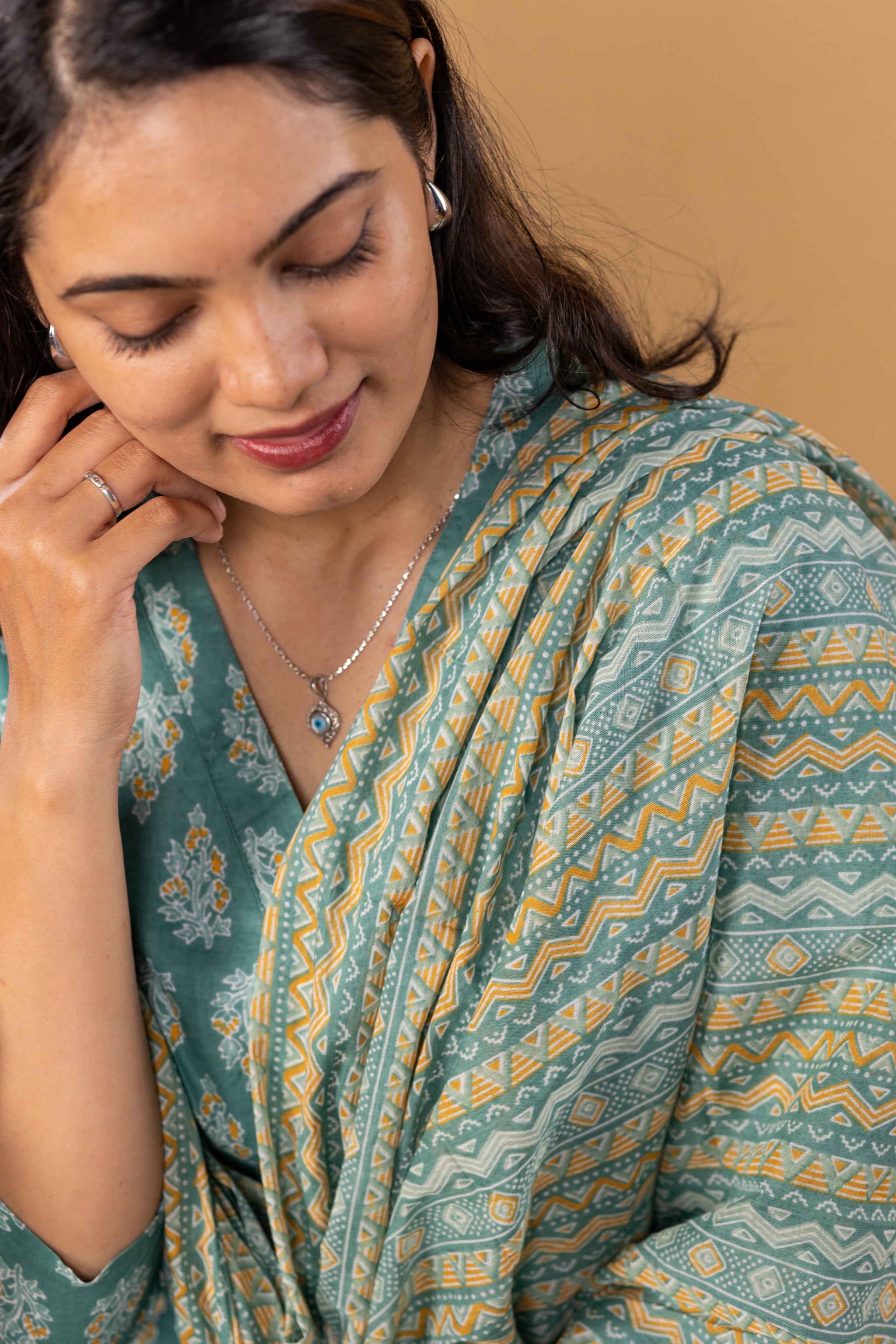 Manjari salwar set in green