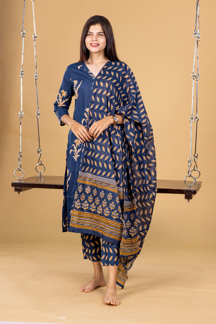 Meenakshi salwar set in blue