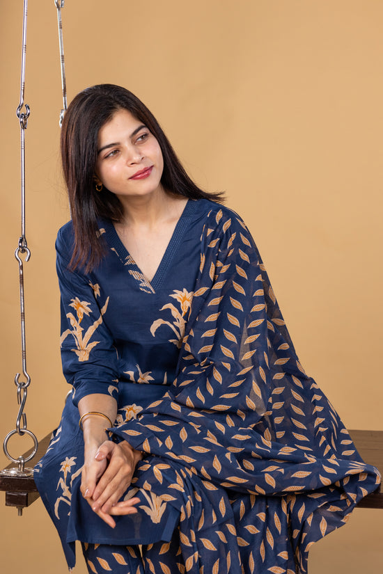 Meenakshi salwar set in blue