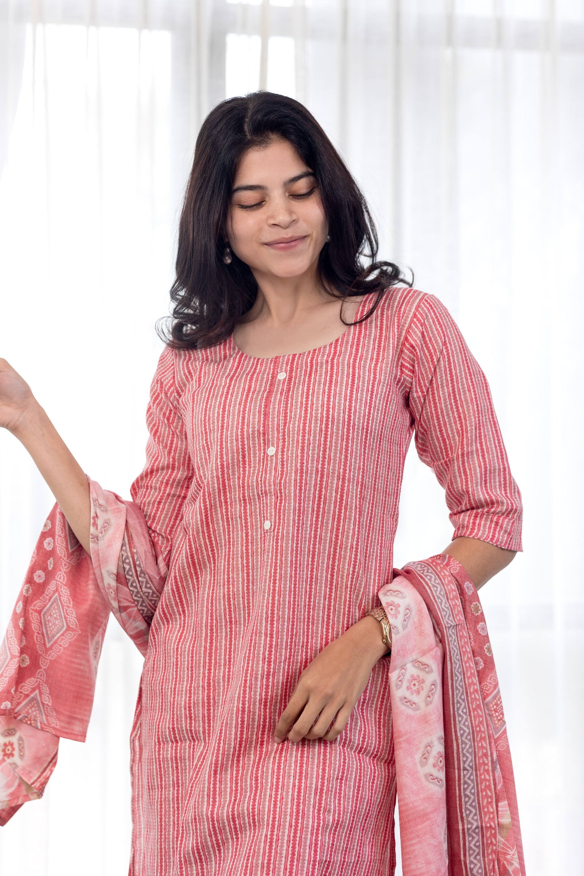 Zara salwar set in pink