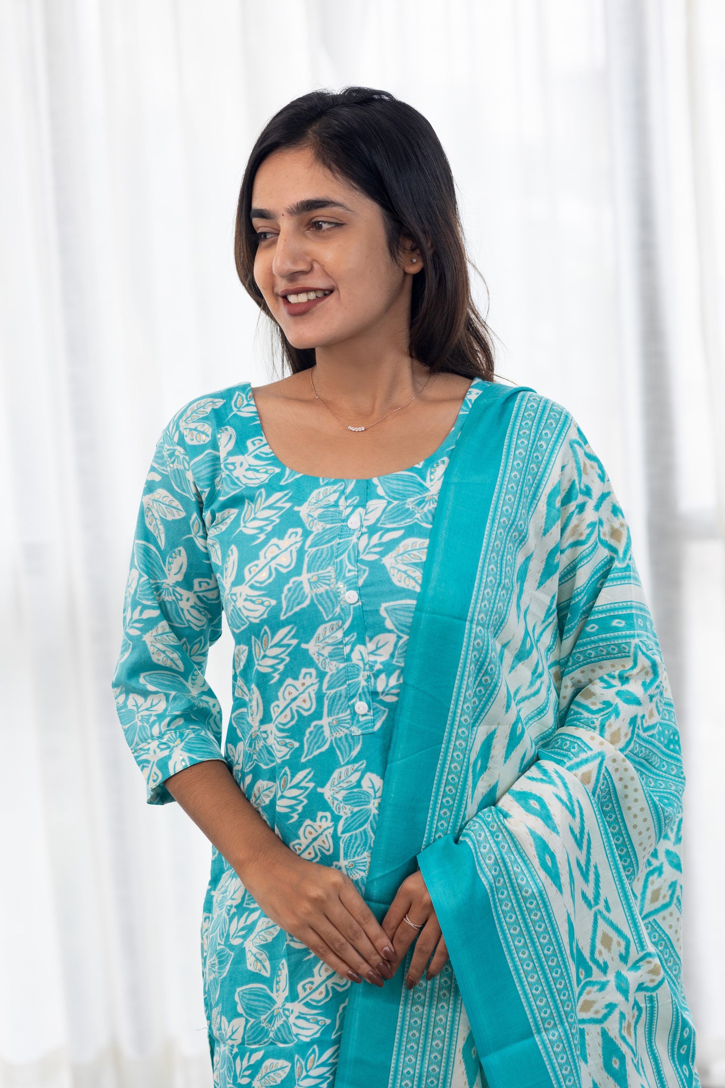 Rhea salwar set in sky green