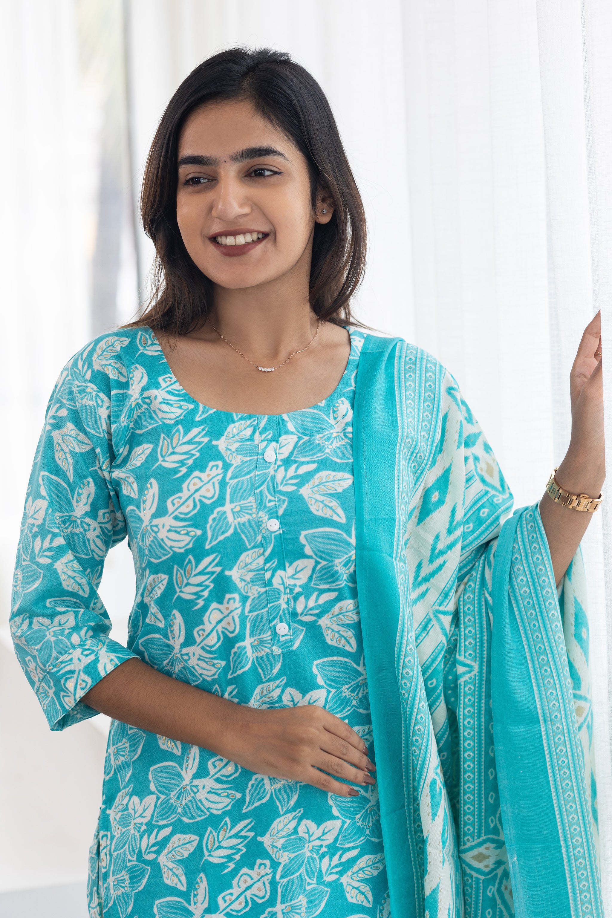 Rhea salwar set in sky green