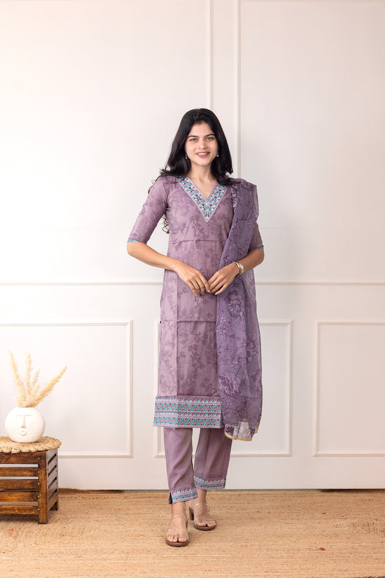 Shanaya salwar set in dusty lavender