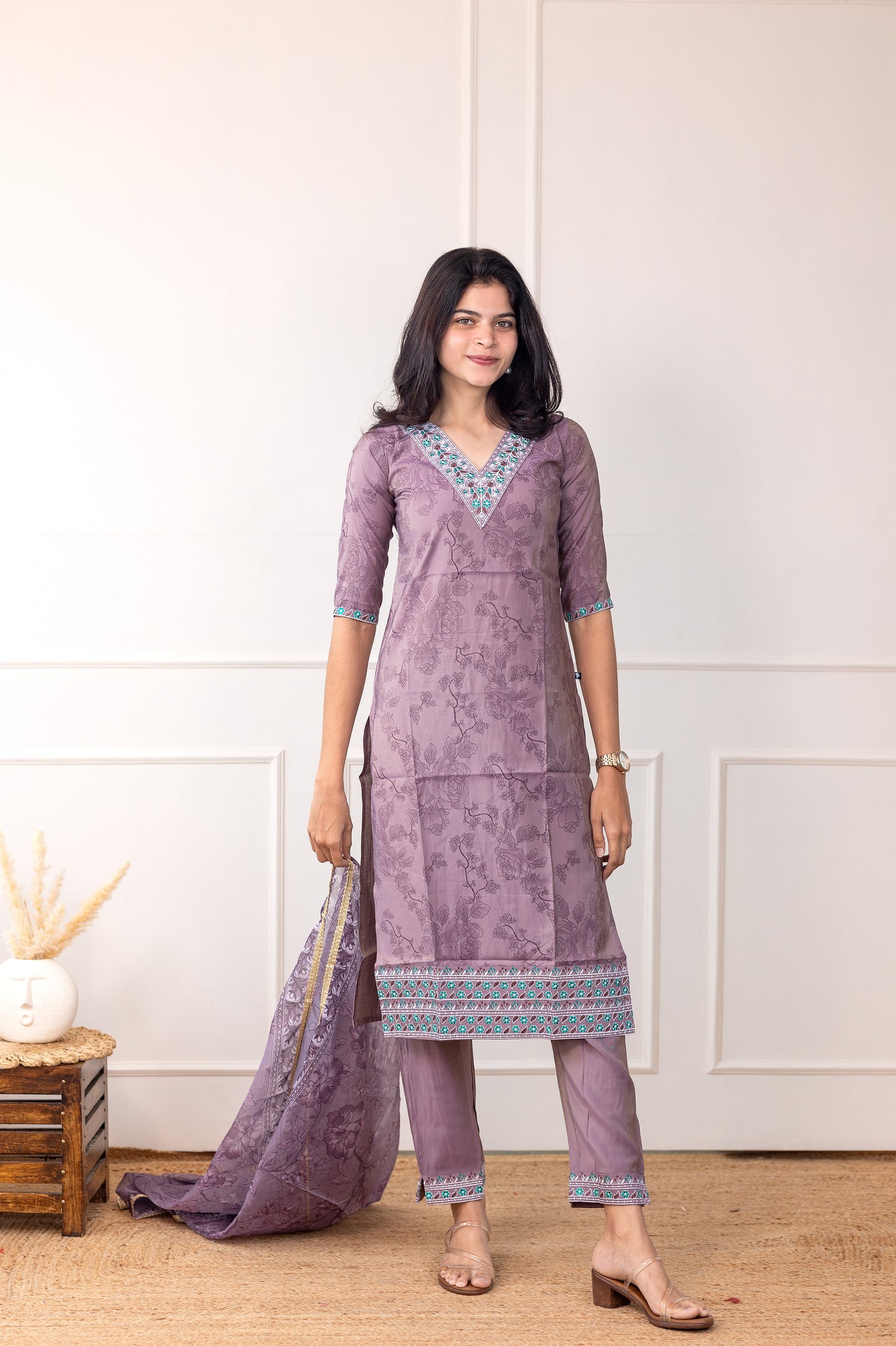 Shanaya salwar set in dusty lavender