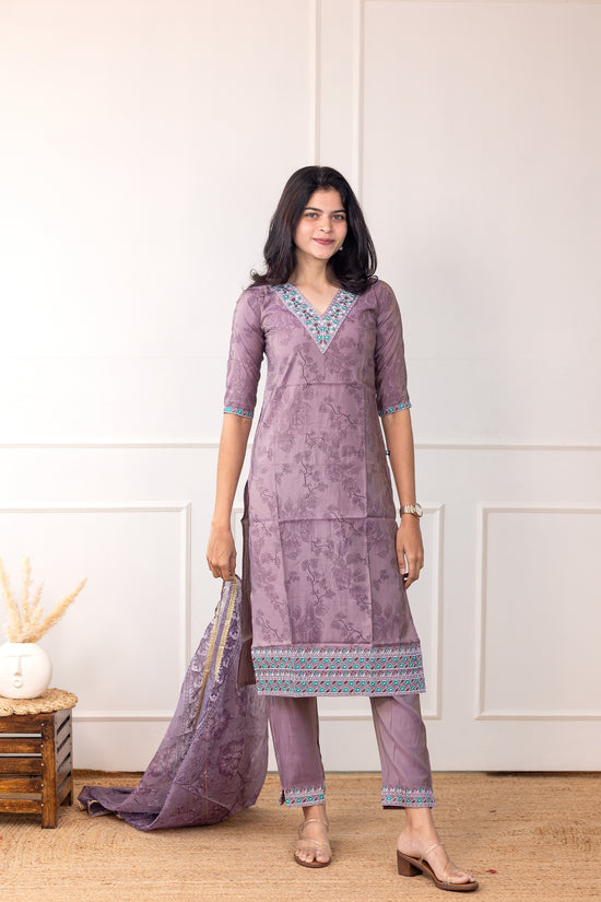 Shanaya salwar set in dusty lavender