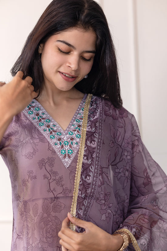 Shanaya salwar set in dusty lavender