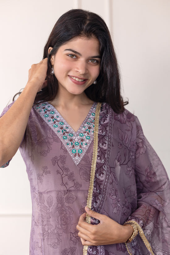 Shanaya salwar set in dusty lavender
