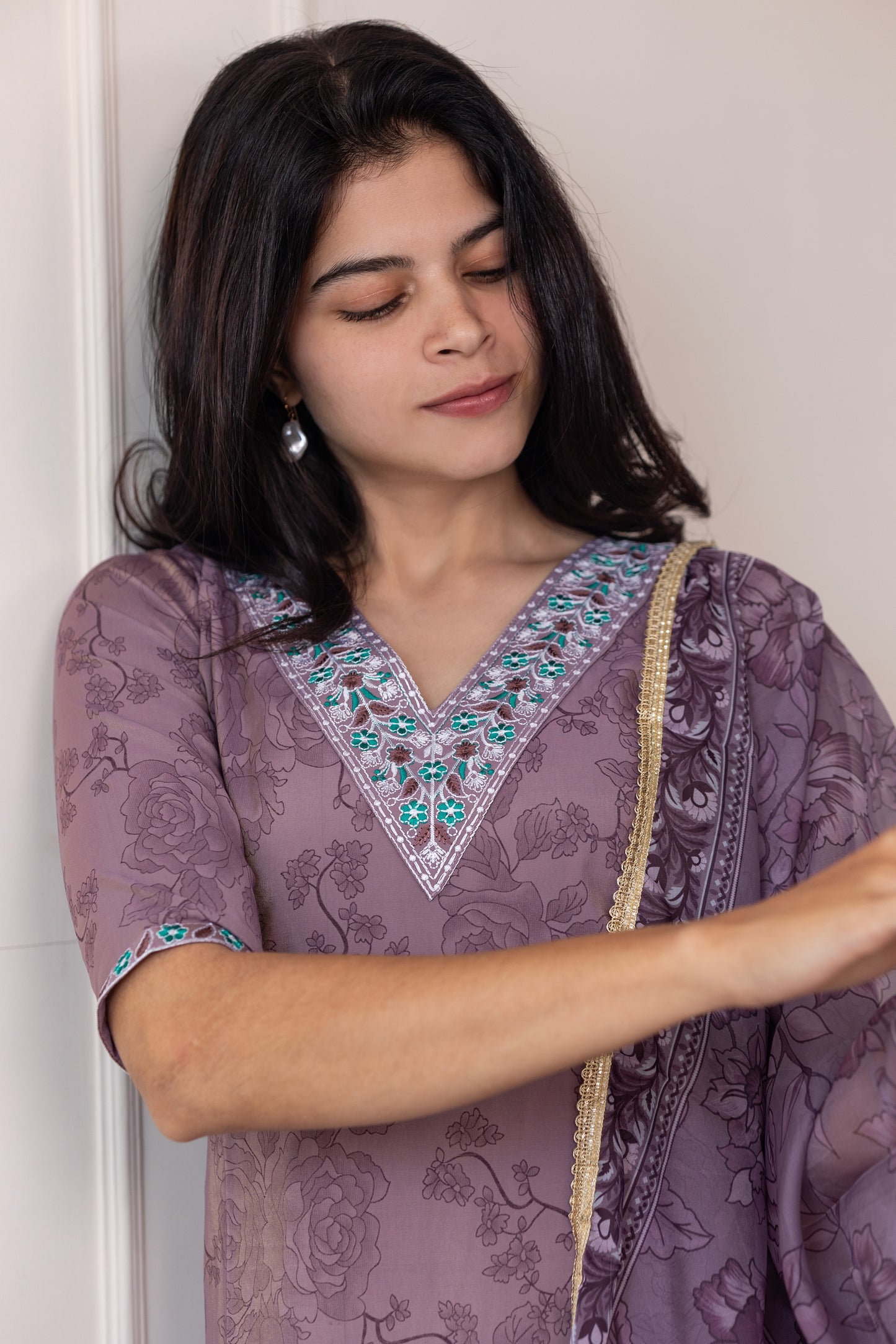 Shanaya salwar set in dusty lavender