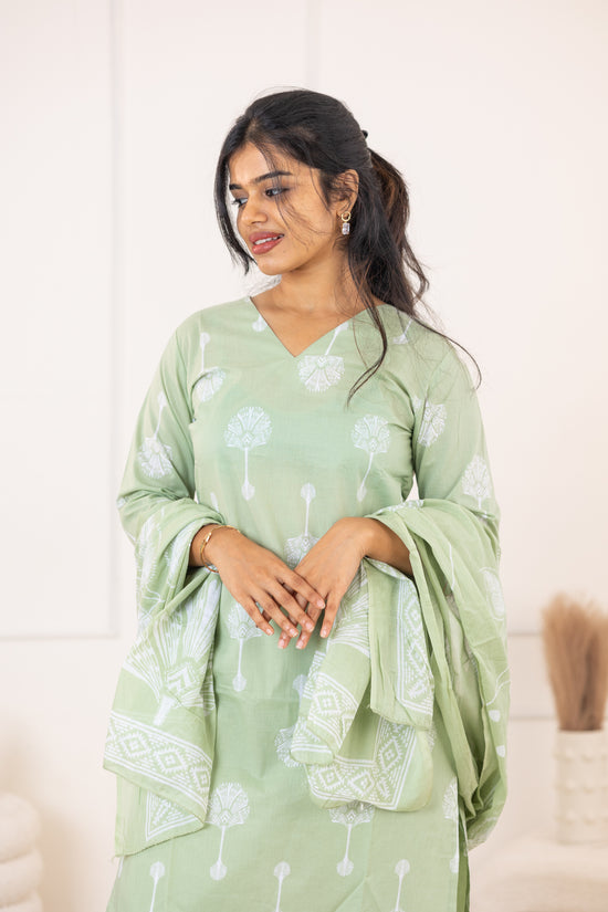 Mayuri salwar set in sage green