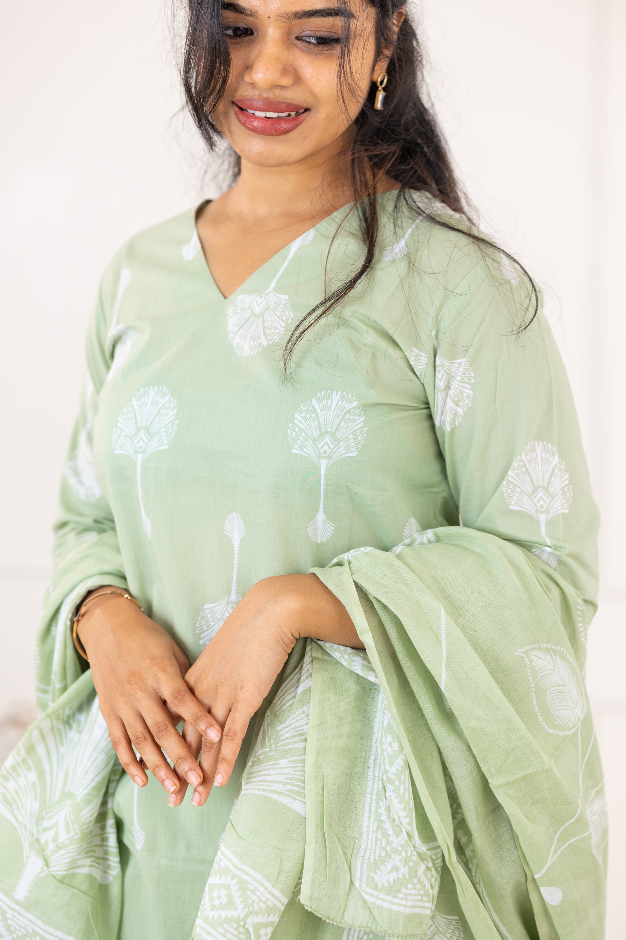 Mayuri salwar set in sage green