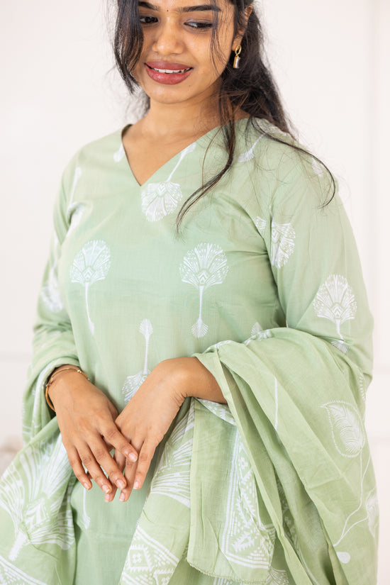 Mayuri salwar set in sage green